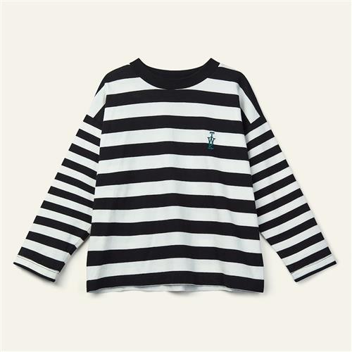 Wynken Duet T-shirt Med Lange Ærmer Black Ecru  Black Ecru 8Y  Sort  8 år  Drenge, Piger