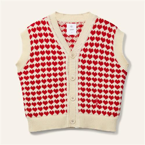 Wynken The Lovers Vest Red Mini Heart  Red Mini Heart 6Y  Rød  6 år  Piger