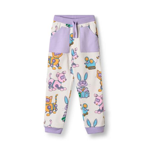 Småfolk Macoun With Robot Pets Joggingbukser Vanilla  Vanilla-2-3 Y  Hvid  2-3 år  Piger