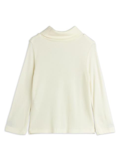 Mini Rodini Modal Rib Rullekrave Offwhite  Offwhite 128/134 cm  Hvid  80/86 cm  Drenge, Piger