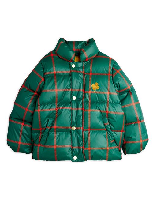 Mini Rodini Plaid Puffer-jakke  Green 92/98 cm  Grøn  92/98 cm  Drenge