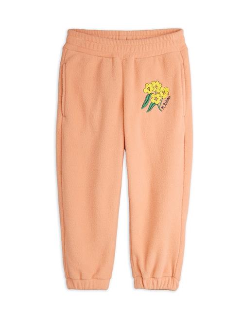 Mini Rodini Alpine Flowers Emb Fleece-bukser  Pink 92/98 cm  Lyserød  92/98 cm  Piger