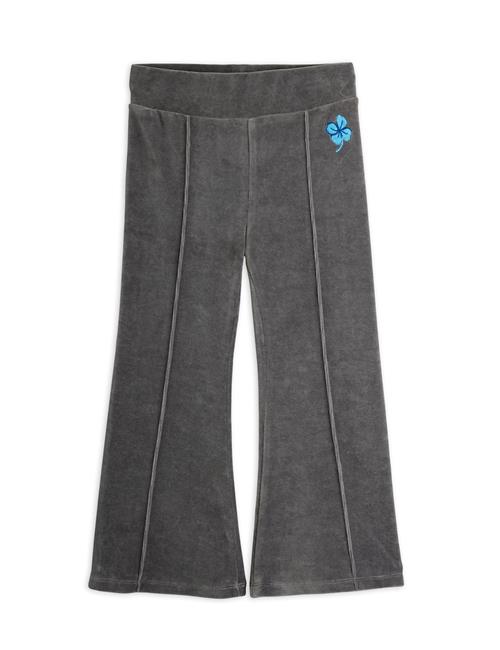 Mini Rodini Clover Flossede Bukser I Emb-velour  Grey 140/146 cm  Grå  140/146 cm  Piger