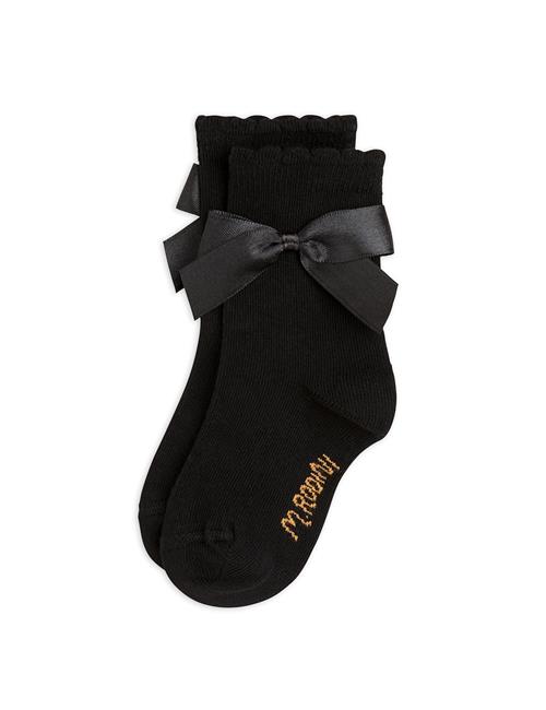 Mini Rodini Satin Bow Sokker  Black 36-39 EU  Sort  36-39 EU  Piger