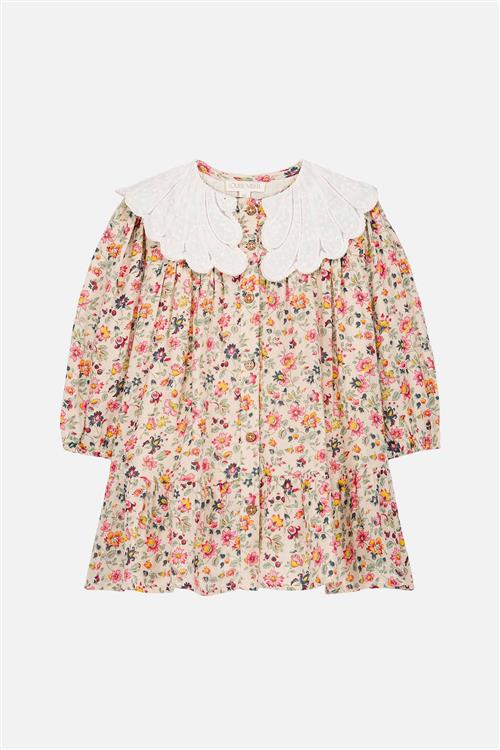 Louise Misha Heidi Vævet Kjole Cream Wild Flowers  Cream Wild Flowers-7 Y  Creme  7 år  Piger