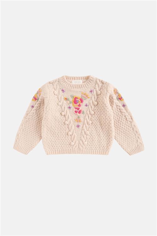 Louise Misha Acila Strikket Trøje Cream  Cream-5 Y  Creme  5 år  Piger