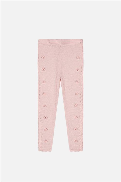 Louise Misha Molda Strikkede Leggings Blush  Blush-4 Y  Lyserød  4 år  Piger