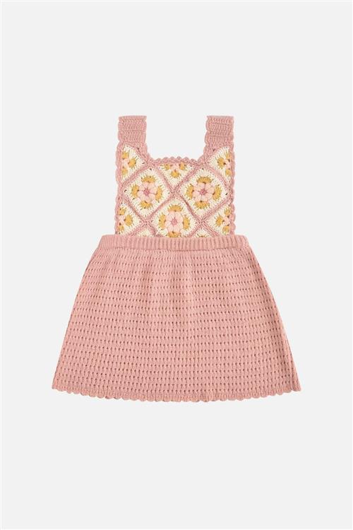 Louise Misha Huguetta Strikket Kjole Blush  Blush-7 Y  Lyserød  7 år  Piger