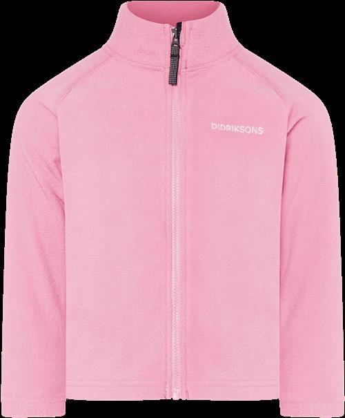 Didriksons Monte Kids 10 Jumper Med Fuld Lynlås Light Heather Pink  Light Heather Pink-80 cm  Lyserød  80 cm  Piger