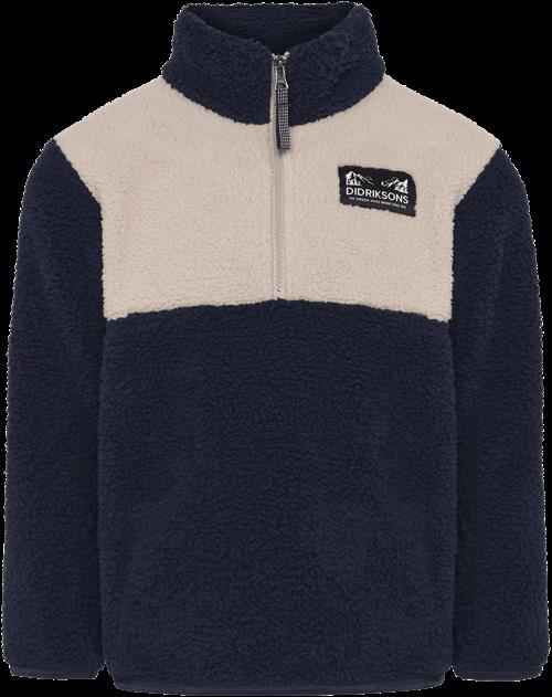 Didriksons Gosig Kids Jumper Med Halv Lynlås Navy  Navy-120 cm  Marineblå  120 cm  Drenge, Piger
