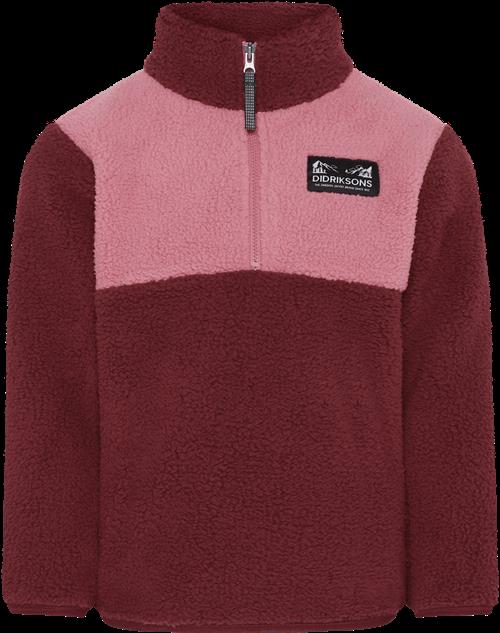 Didriksons Gosig Kids Jumper Med Halv Lynlås Anemon Red  Anemon Red-130 cm  Rød  130 cm  Drenge, Piger
