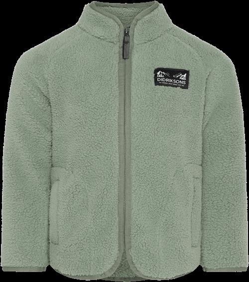 Didriksons Gibbs Kids 2 Jumper Med Halv Lynlås Light Moss  Light Moss-90 cm  Grøn  90 cm  Drenge, Piger