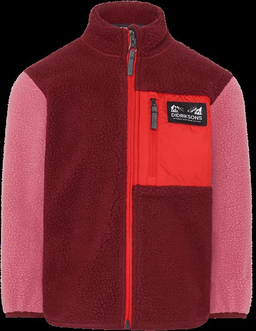 Didriksons Anten Kids Jumper Med Fuld Lynlås Anemon Red  Anemon Red-130 cm  Rød  130 cm  Drenge, Piger