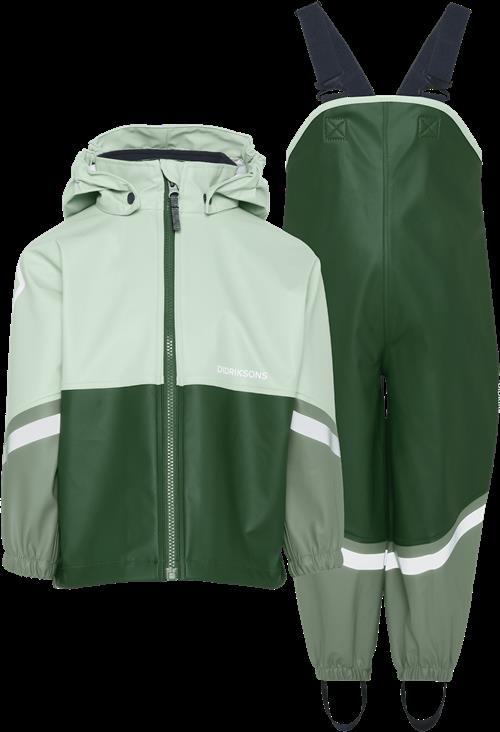 Didriksons Waterman Kids 12 Regnsæt Pine Green  Pine Green-80 cm Rain Grøn  80 cm  Drenge, Piger