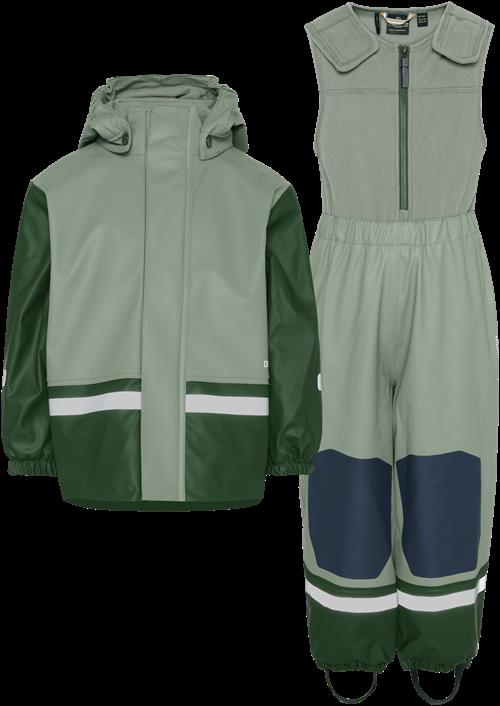Didriksons Boardman Kids 12 Regnsæt Light Moss  Light Moss-80 cm Rain Grøn  80 cm  Drenge, Piger