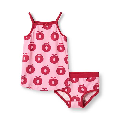 Småfolk Elstar Underwear Set with Apples Pink lilac Pink lilac-7-8 Y  Lyserød  7-8 år
