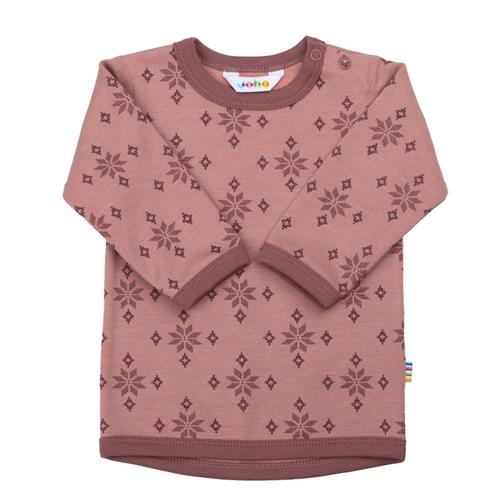 Joha Langærmet Uldtop Rose  Rose-80 cm Uld Rød  80 cm  Piger