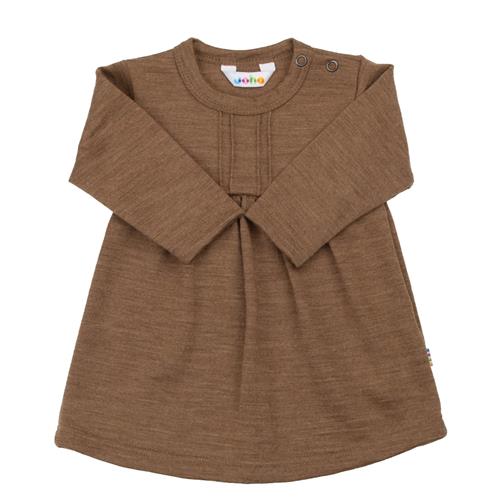 Joha Kjole I Uld Warm Brown  Warm brown-70 cm Uld Brun  70 cm  Piger