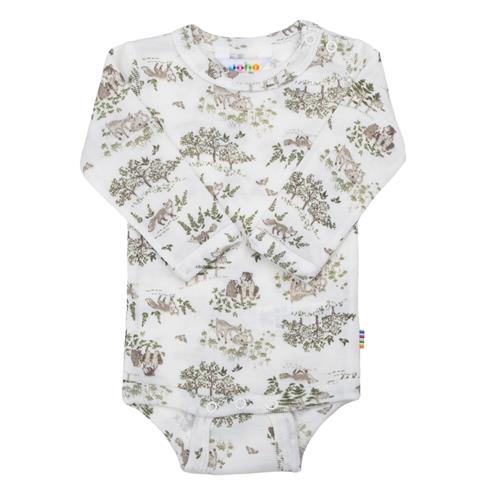 Joha Uldbaby Body Off White  Off white-70 cm Wool Hvid  70 cm  Drenge, Piger