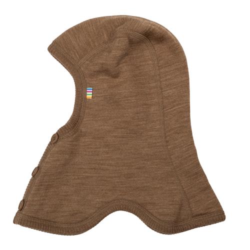 Joha Balaclava I Uld Med Knapper Warm Brown  Warm brown-52 cm Wool Brun  52 cm  Drenge, Piger