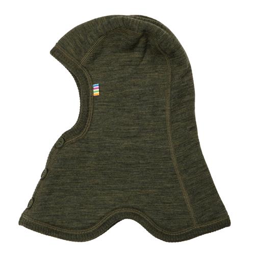 Joha Balaclava I Uld Med Knapper Moss Green  Moss green-52 cm Wool Grøn  52 cm  Drenge, Piger