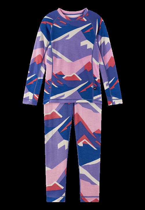 Reima Taitoa Base Layer-sæt I Uld Breezy Violet  Breezy Violet-100 cm  Lilla  100 cm  Drenge, Piger
