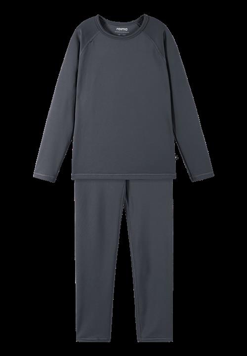 Reima Lampo Termisk Basislag-sæt Soft Black  Soft black-120 cm  Sort  120 cm  Drenge, Piger