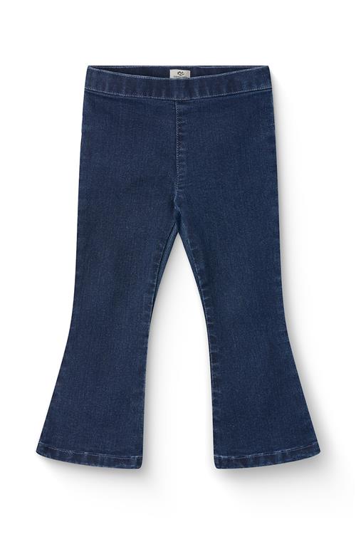 Copenhagen Colors Flare Super Stretch Jeggings Dark Indigo Blue Washed  Dark Indigo Blue Washed 128 cm  Blå  128 cm  Piger