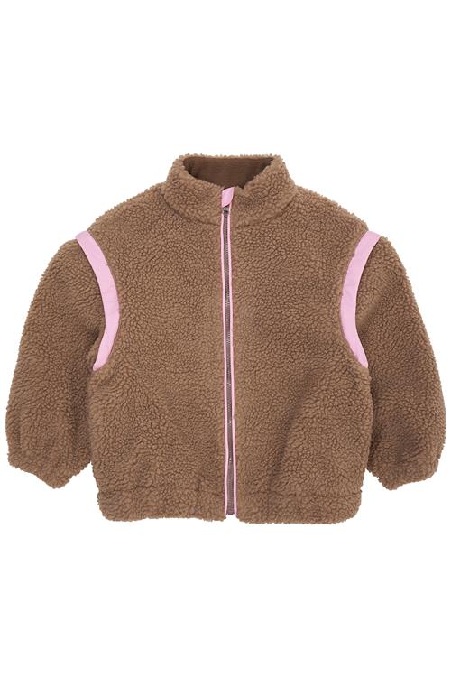 Copenhagen Colors Teddyjakke Med Aftagelige Ærmer Natural Pink  Natural Pink 116 cm  Brun  116 cm  Drenge, Piger