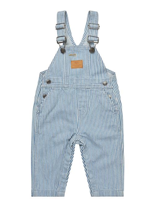 Copenhagen Colors GOTS Dungarees I Babytwill Denim Blue Stripe  Denim Blue Stripe 80 cm  Blå  80 cm  Drenge