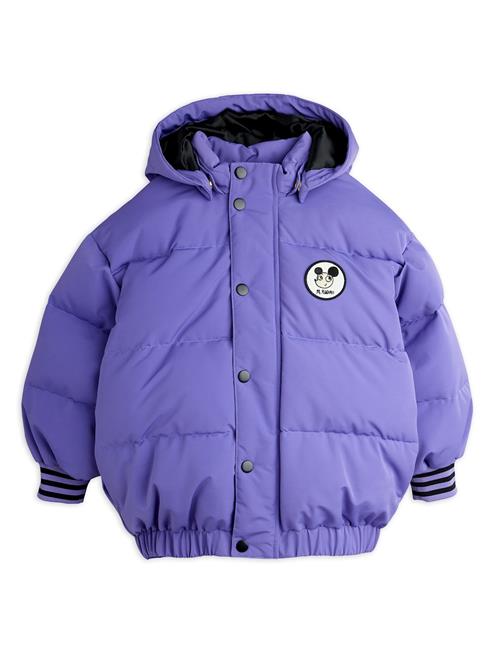 Mini Rodini Ritzratz Pufferjakke Med Lapper Purple  Purple 116/122 cm  Lilla  116/122 cm  Piger