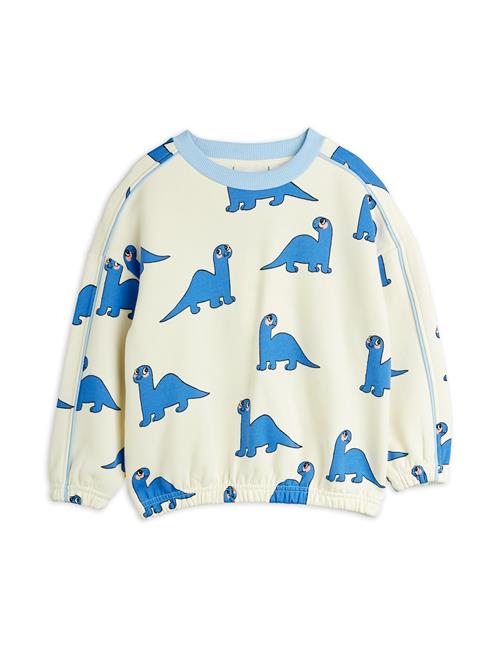 Mini Rodini GOTS Dino Sweatshirt Offwhite  Offwhite 128/134 cm  Hvid  128/134 cm  Drenge