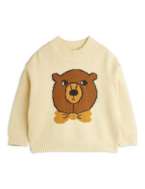Mini Rodini Bear Intarsia Knit Sweater Offwhite Offwhite 92/98 cm  Hvid  92/98 cm  Drenge