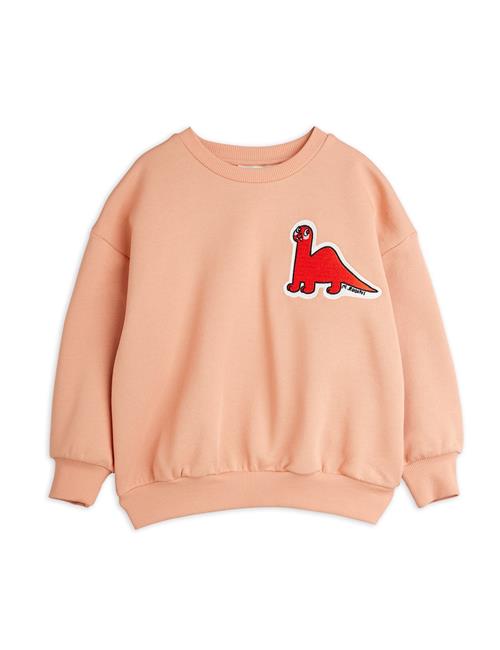 Mini Rodini GOTS Dino Patch-sweater Pink  Pink 80/86 cm  Lyserød  80/86 cm  Piger