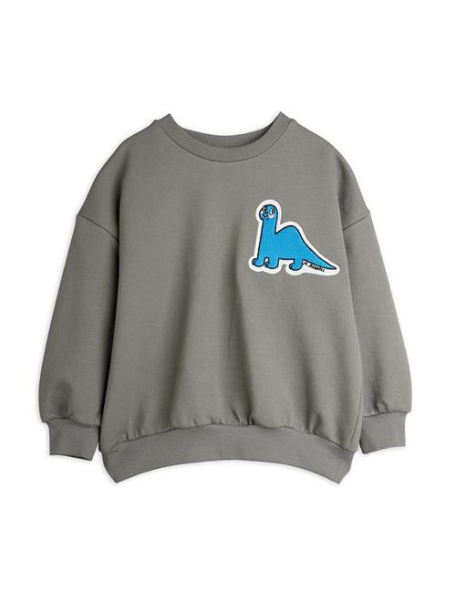 Mini Rodini GOTS Dino Patch-sweater Grey  Grey 92/98 cm  Grå  92/98 cm  Drenge
