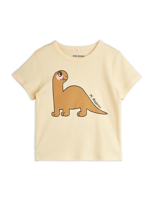 Mini Rodini GOTS Dino Regulær Kortærmet T-shirt Beige  Beige 80/86 cm  Beige  80/86 cm  Piger