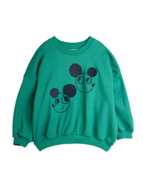 Mini Rodini GOTS Ritzratz Sweatshirt Green  Green 140/146 cm  Grøn  140/146 cm  Piger
