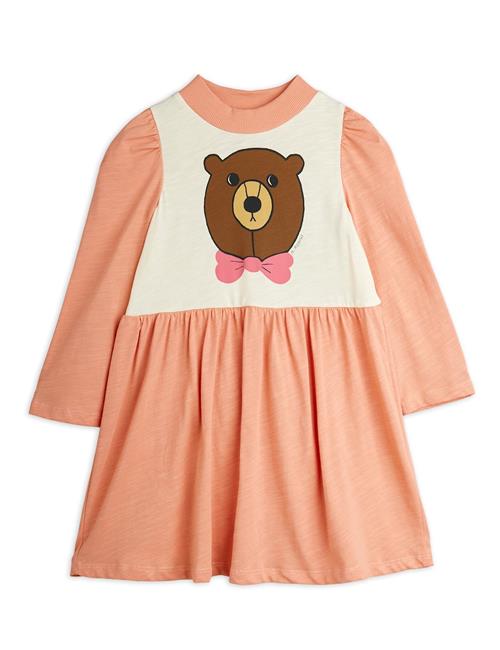 Mini Rodini GOTS Bear Kjole Med Lange Ærmer Pink  Pink 116/122 cm  Lyserød  116/122 cm  Piger