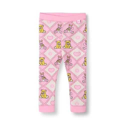 Småfolk Elstar Leggings Til Baby Med Bamser Pink Lace  Lace-74 cm  Lyserød  74 cm  Piger