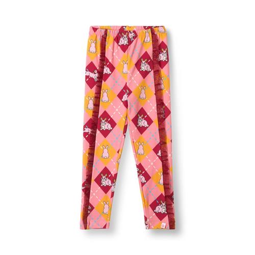 Småfolk Vilberie Leggings Med Kaniner Pink Galah  Galah-3-4 Y  Lyserød  3-4 år  Piger