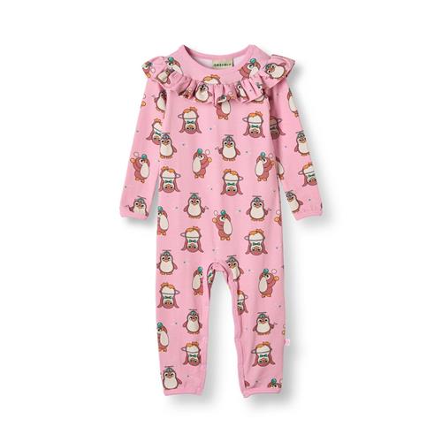 Småfolk Paula Langærmet Babydragt Med Cirkus Pink Lace  Lace-68 cm  Lyserød  68 cm  Piger