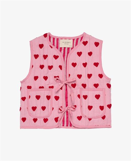 Sissel Edelbo Honey MINI Vest Pink Tiny Red  Tiny Red 9-10 Y  Lyserød  9-10 år  Piger