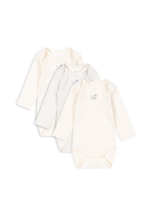 Fanga Fontana Fio Stripe 3-pack Long Sleeves Body Blue Mix  Blue Mix 6 months  Blå  6 måneder  Drenge