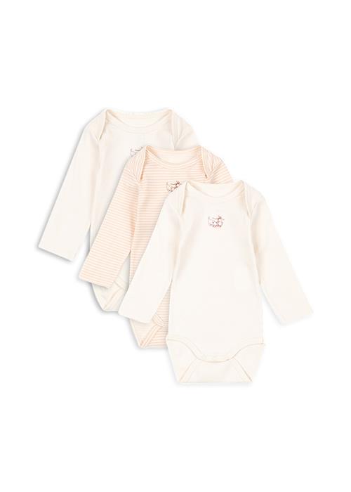 Fanga Fontana Fio Stripe 3-pack Long Sleeves Body Blush Mix  Blush Mix 9 months  Lyserød  9 måneder  Piger