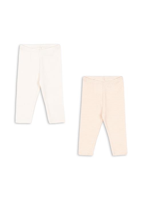 Fanga Fontana Fio Stribet 2-pak Bukser Blush Mix  Blush Mix 18 months  Lyserød  18 måneder  Piger
