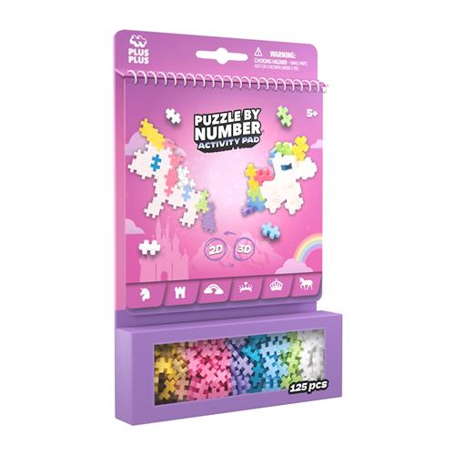 Plus-Plus Puzzle By Number Aktivitetsblok Fantasy World  One Size  Lyserød  One Size 5+ Years Drenge, Piger