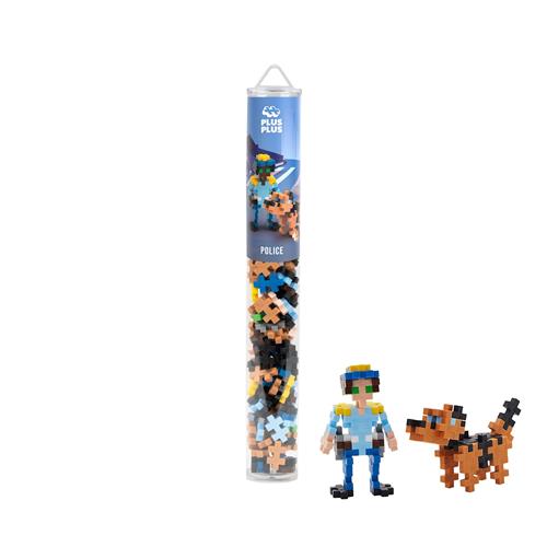 Plus-Plus Politi Og Hund 100 Pcs  One Size  Blå  One Size 5+ Years Drenge, Piger
