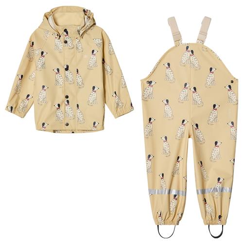 Kuling San Marino Uforet Regnsæt Pale Yellow Dalmatian Pale Yellow Dalmatian 110/116 cm Rain Gul  110/116 cm  Drenge, Piger