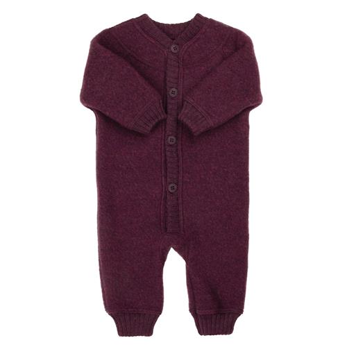 Joha Jumpsuit I Blød Uld Plum  Plum-100 cm  Lilla  100 cm  Drenge, Piger