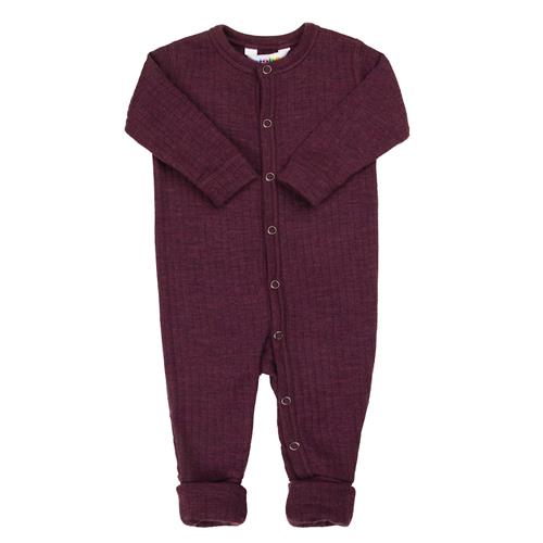 Joha Natdragt I Uld Med 2 I 1-fod Plum  Plum-60 cm  Lilla  60 cm  Drenge, Piger